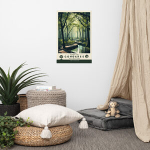 Boardwalk Loop, Congaree National Park, South Carolina — Low-poly art print by Fenix Weben | Tiny Republic