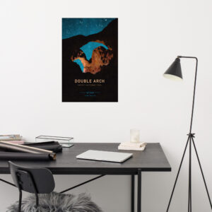 Double Arch, Arches National Park, Utah — Low-poly art print by Fenix Weben | Tiny Republic