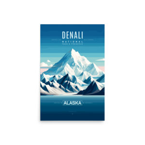 Denali National Park & Preserve, Alaska — Low-poly art print by Fenix Weben | Tiny Republic