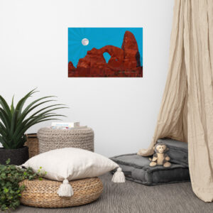 Turret Arch, Arches National Park, Utah — Low-poly art print by Fenix Weben | Tiny Republic