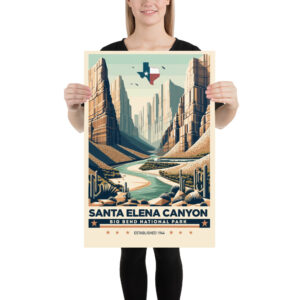 Santa Elena Canyon, Big Bend National Park, Texas — Low-poly art print by Fenix Weben | Tiny Republic