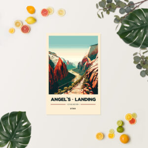 Angel's Landing, Zion National Park, Utah — Low-poly art print by Fenix Weben | Tiny Republic