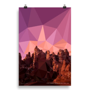 Fiery Furnace, Arches National Park, Utah — Low-poly art print by Fenix Weben | Tiny Republic