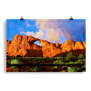 Skyline Arch, The Windows, Arches National Park, Utah — Low-poly art print by Fenix Weben | Tiny Republic
