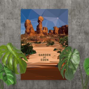 Garden of Eden, Arches National Park, Utah — Low-poly art print by Fenix Weben | Tiny Republic